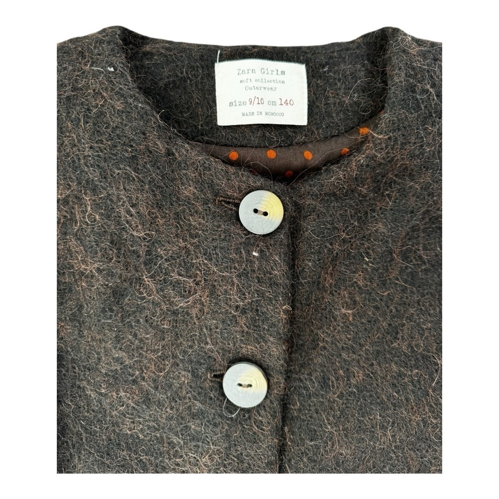 ZARA Girls Soft Collection Outwear Alpaca Wool size 9/10 cm140 - Picture 4 of 6